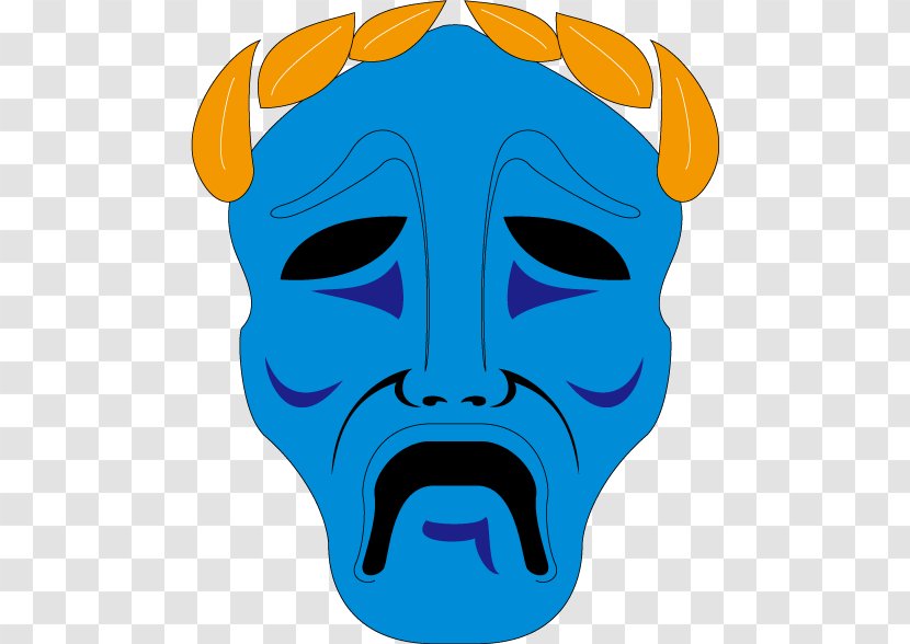 Nose Mask Character Illustration - Electric Blue - Monster Vector Transparent PNG