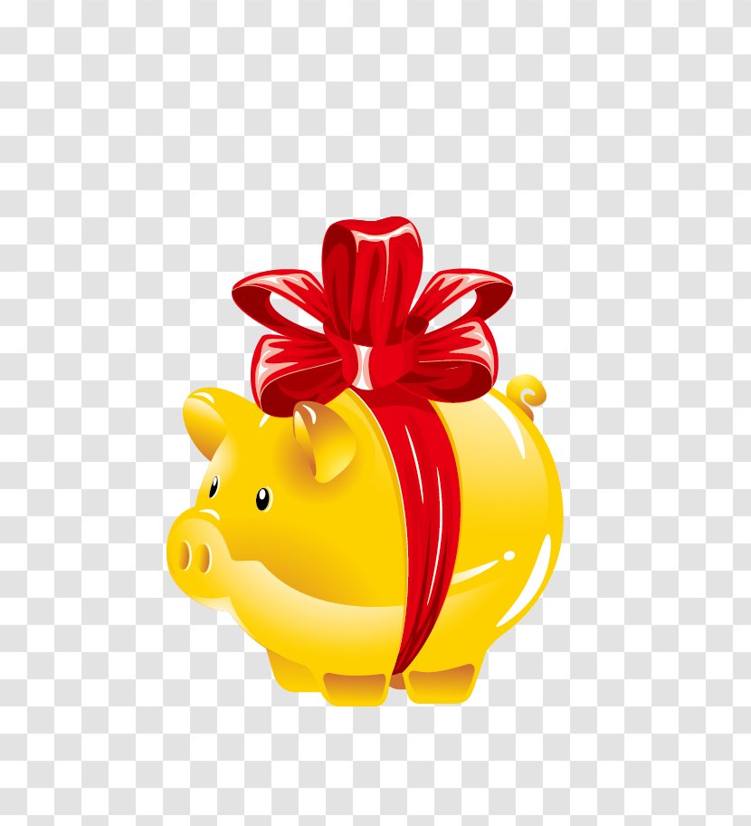 Domestic Pig Piggy Bank Coin - Saving Money Transparent PNG