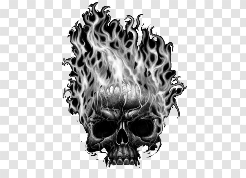 Skull Desktop Wallpaper Image Drawing Death - Monochrome - Pl Transparent PNG