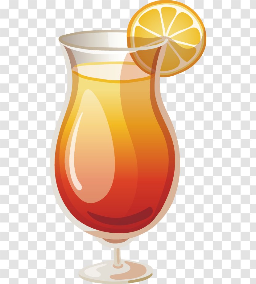 Orange Juice Drink - Glass - Cartoon Wine Glasses Transparent PNG