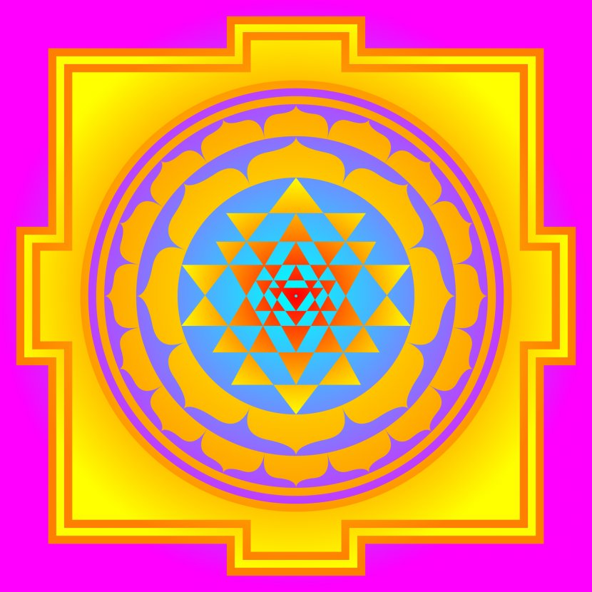 Ganesha Mantra Sri Yantra Tripura Sundari - Sarawati Transparent PNG