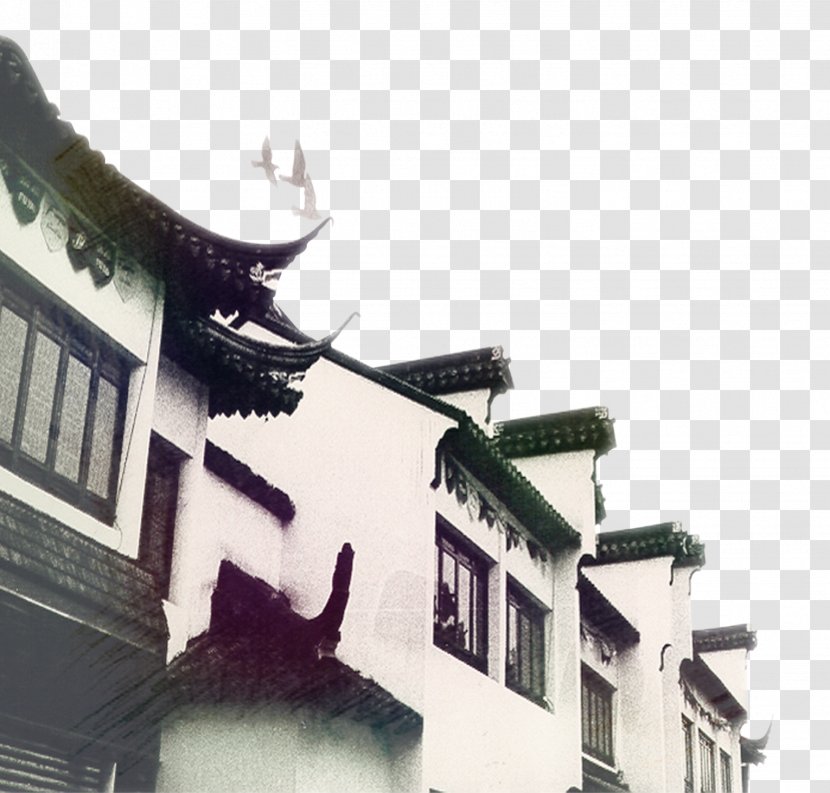 Mid-Autumn Festival Poster - Roof - China Yangtze River Delta Transparent PNG