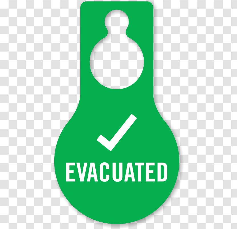 Door Hanger Emergency Evacuation Sign Room - Tags Residents Transparent PNG