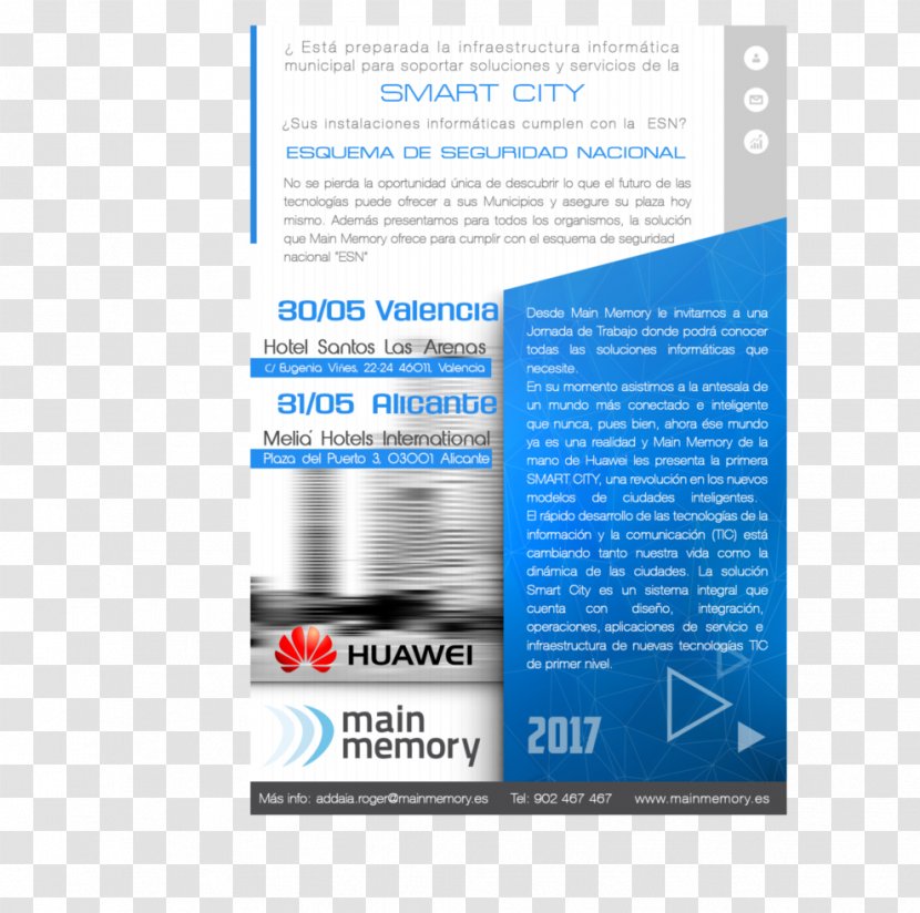 Main Memory Manuel Carlos Martí Font Electrical Cable Smart City Brand - Huawei - Cities Transparent PNG