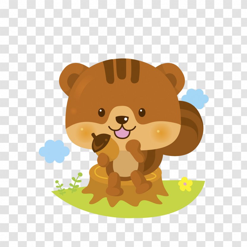 Squirrel Illustration - Heart - Cute Transparent PNG