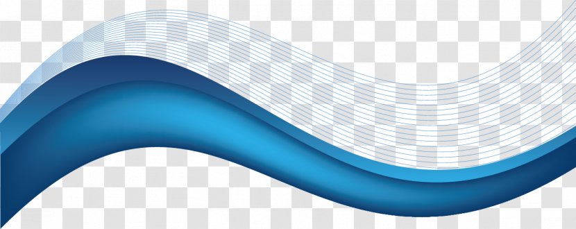Brand Blue - Vector Cartoon Background With Wavy Lines Transparent PNG