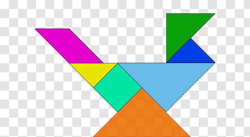 Tangram Blocks Puzzle Clip Art - Area - Formas Geometricas Transparent PNG