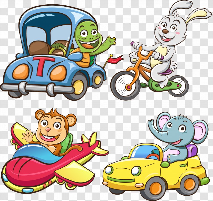 Car Vehicle Funny Animal - Figure - Driving Transparent PNG