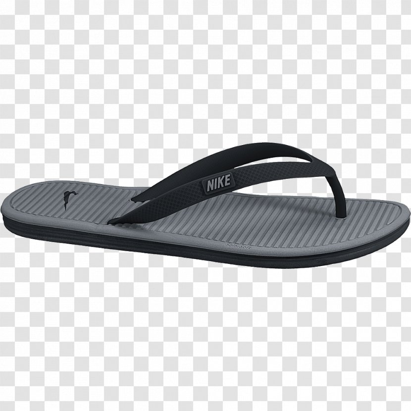 Slipper Nike Flip-flops Sneakers Slide - Silhouette - Flip Flop Transparent PNG