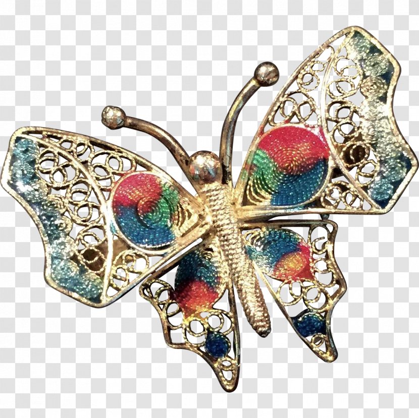 Brooch Jewellery Filigree Vitreous Enamel Turquoise - Pollinator - Figural Perfume Bottles Transparent PNG