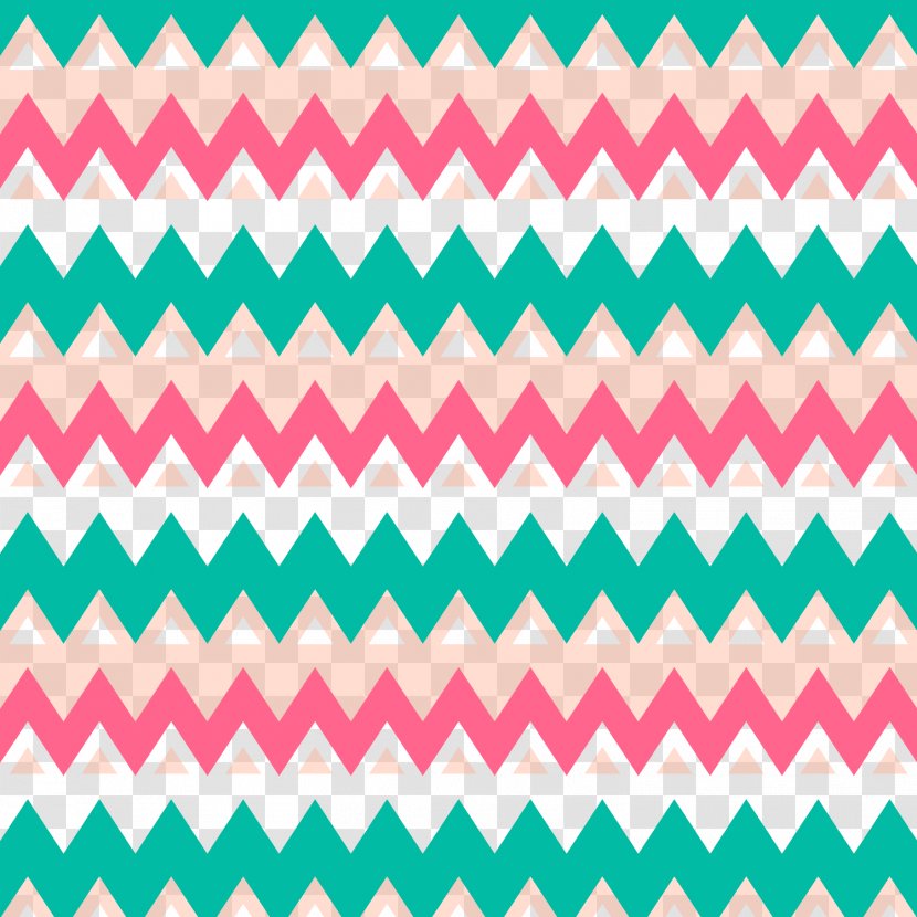 Line White Green Zigzag Pattern - Pink - Color Curve Ripple Seamless Background Vector Material Transparent PNG