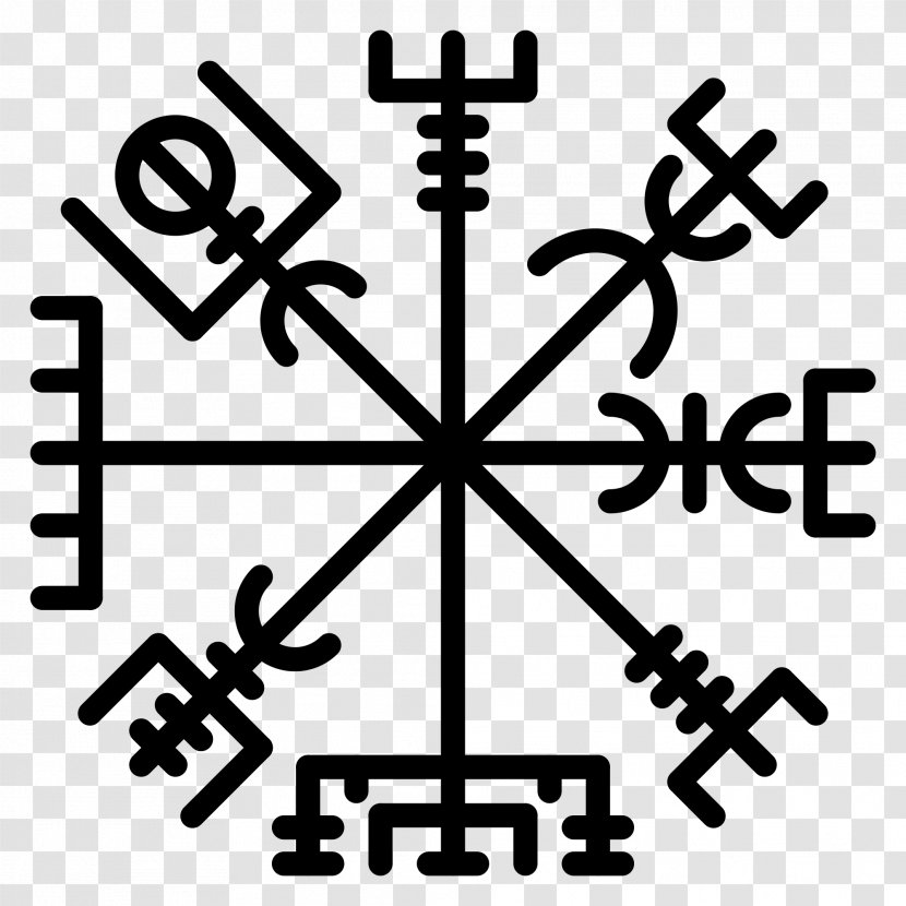 Vegvísir Ornament Viking Odin Runes - Heathenry - Thor Transparent PNG