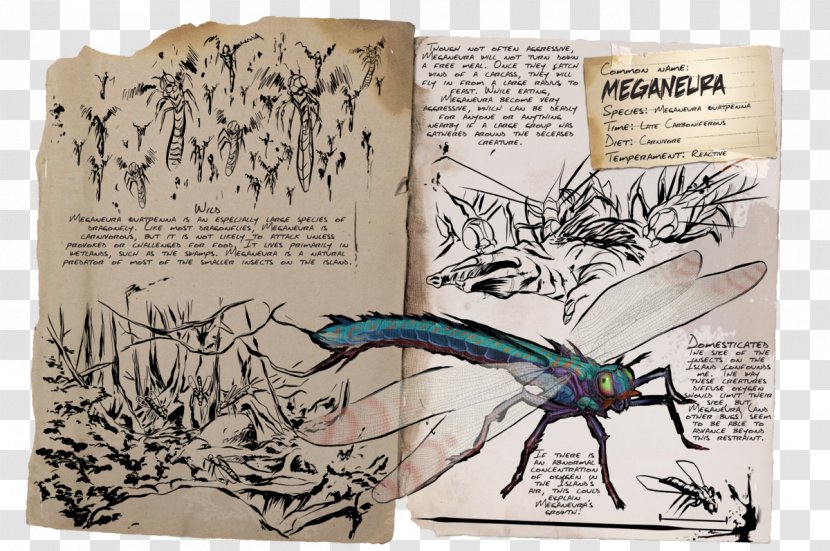 ARK: Survival Evolved Meganeura Dragonfly Compsognathus Insect Transparent PNG