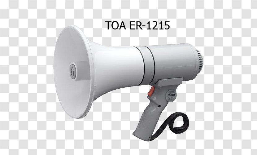 Microphone Megaphone TOA Corp. Electric Battery Sound - Hand Transparent PNG