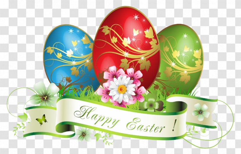 Easter Postcard Egg Decorating Clip Art - Religious Festival - Happy Images Message Transparent PNG
