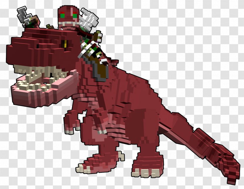 Trove Tyrannosaurus Dinosaur Voxel IGN - Character - Class Show Transparent PNG