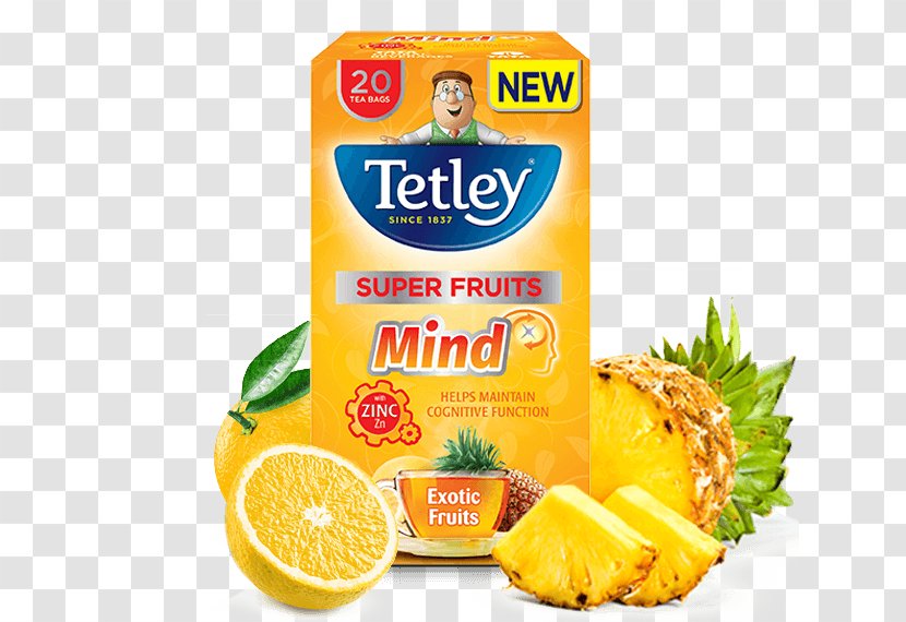 Pineapple Green Tea Tetley Herbal - Tropical Fruit Juice Recipes Transparent PNG