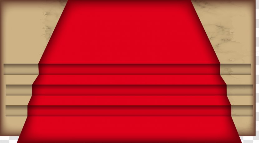 Red Carpet Download - Vector Painted Stairs Transparent PNG