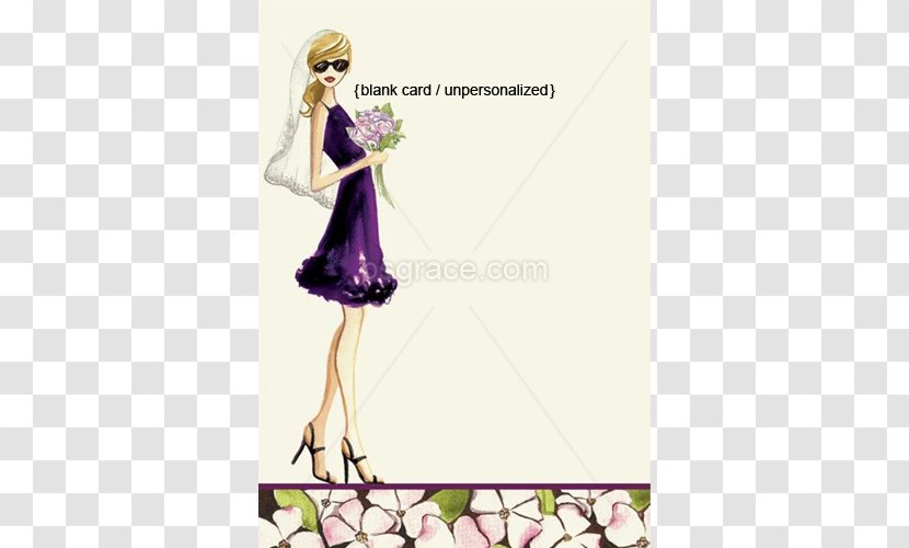 Wedding Invitation Bridal Shower Bride Greeting & Note Cards - Dress Transparent PNG