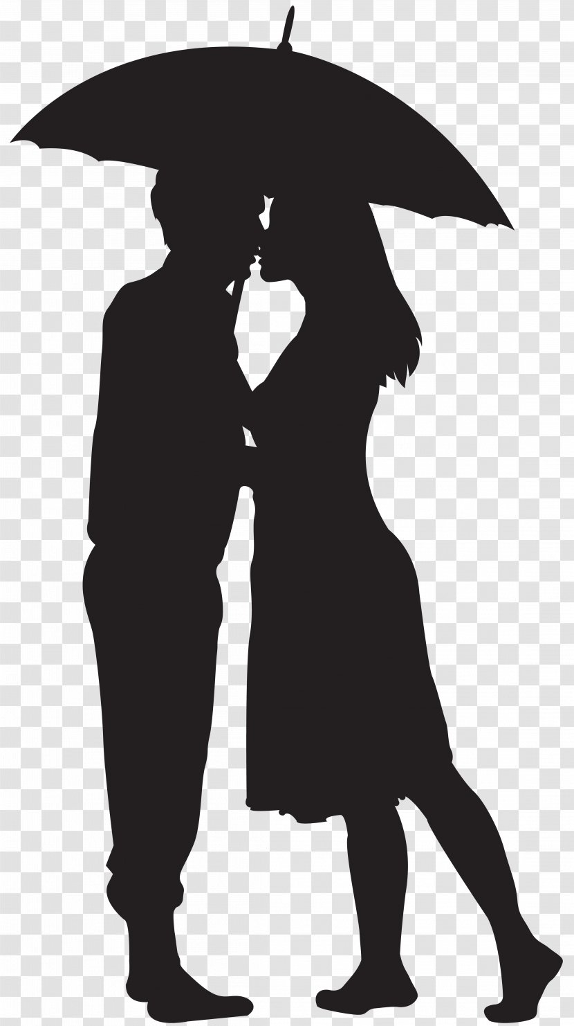 Silhouette Couple - Loving Clip Art Image Transparent PNG