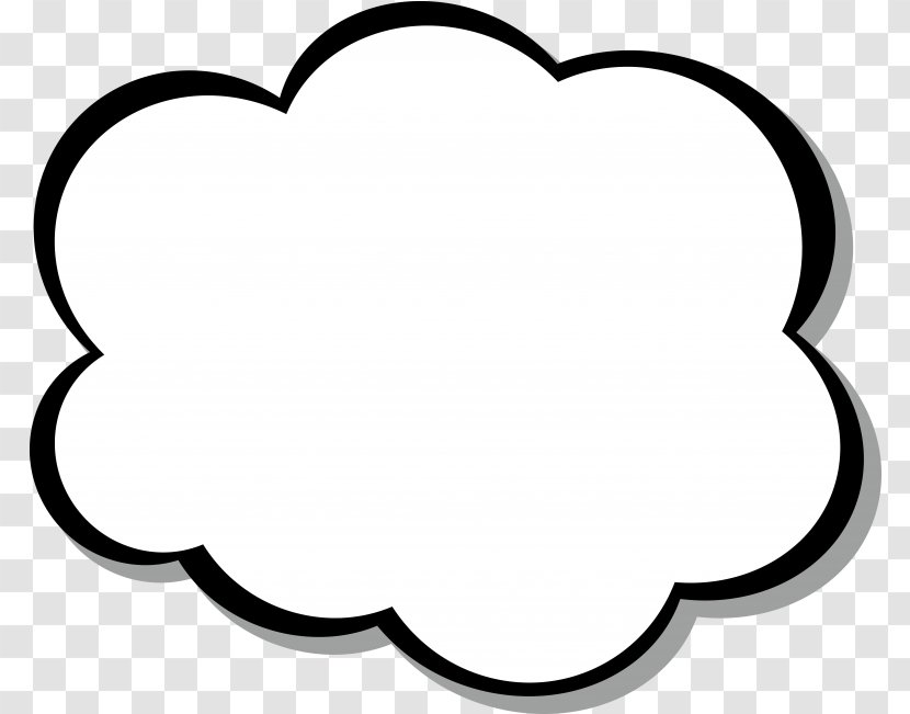 Speech Balloon - Cloud - Line Art Comics Transparent PNG