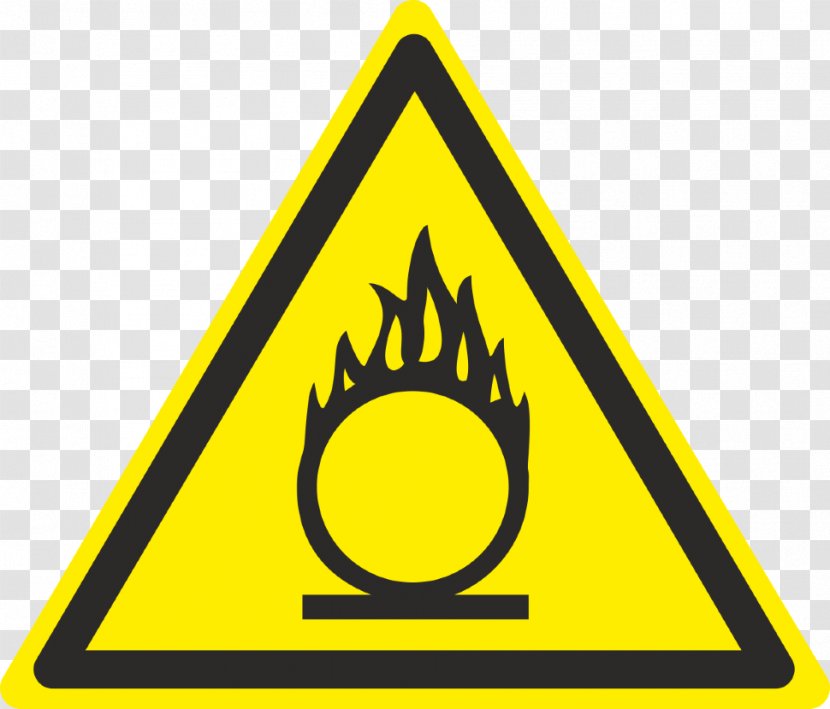 Warning Sign Oxidizing Agent Label Sticker - Yellow - Fire Danger Transparent PNG