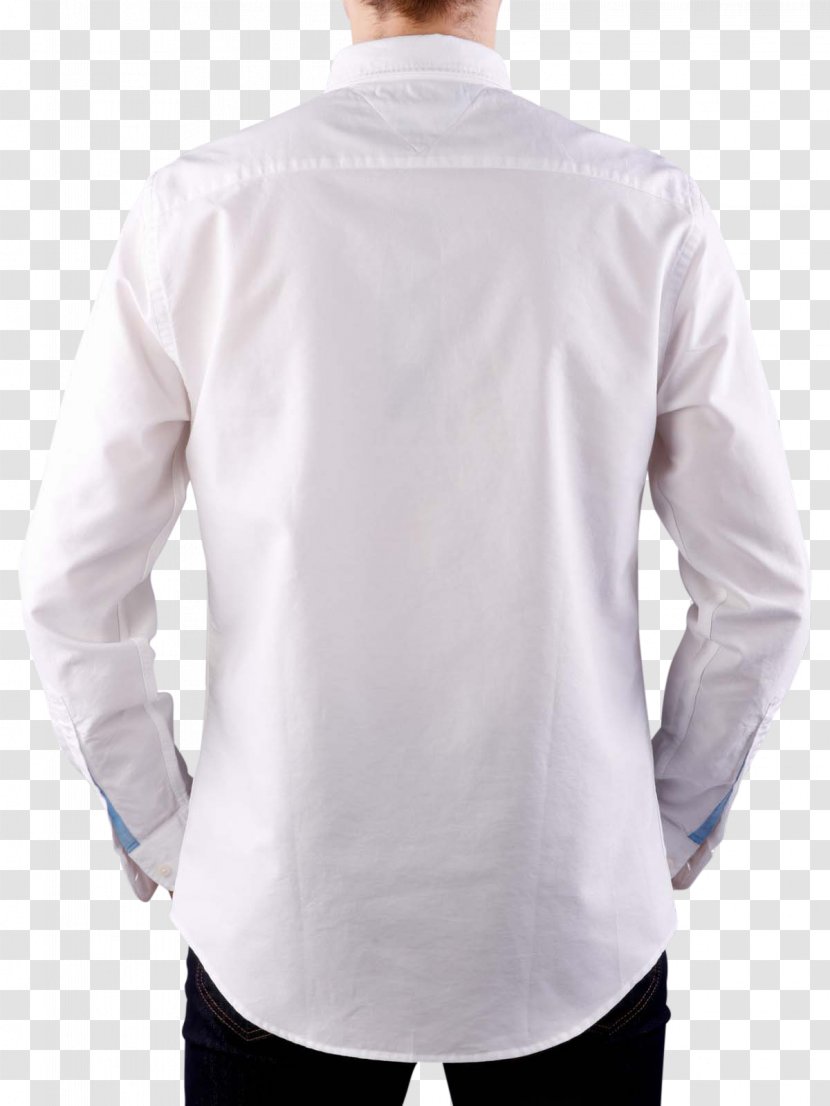 Dress Shirt Long-sleeved T-shirt Neck - White - Man In Transparent PNG