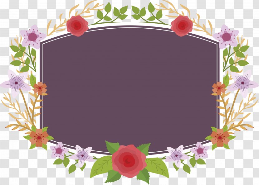 Adobe Illustrator Computer File - Petal - Romantic Flower Border Transparent PNG