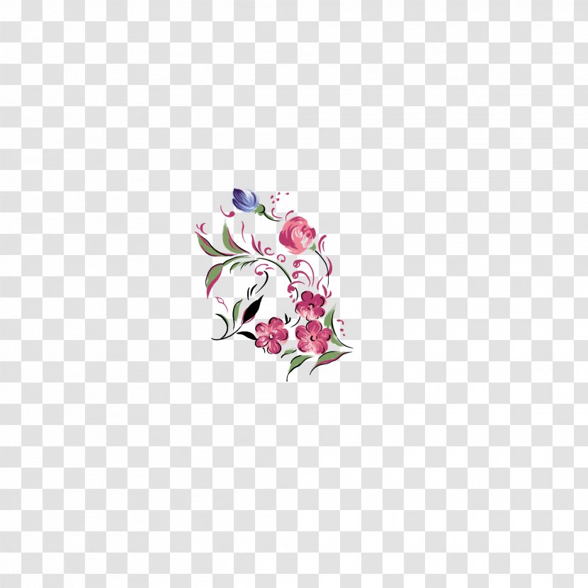 Flower Red Rose Illustration - Textile - Hand-painted Flowers Transparent PNG
