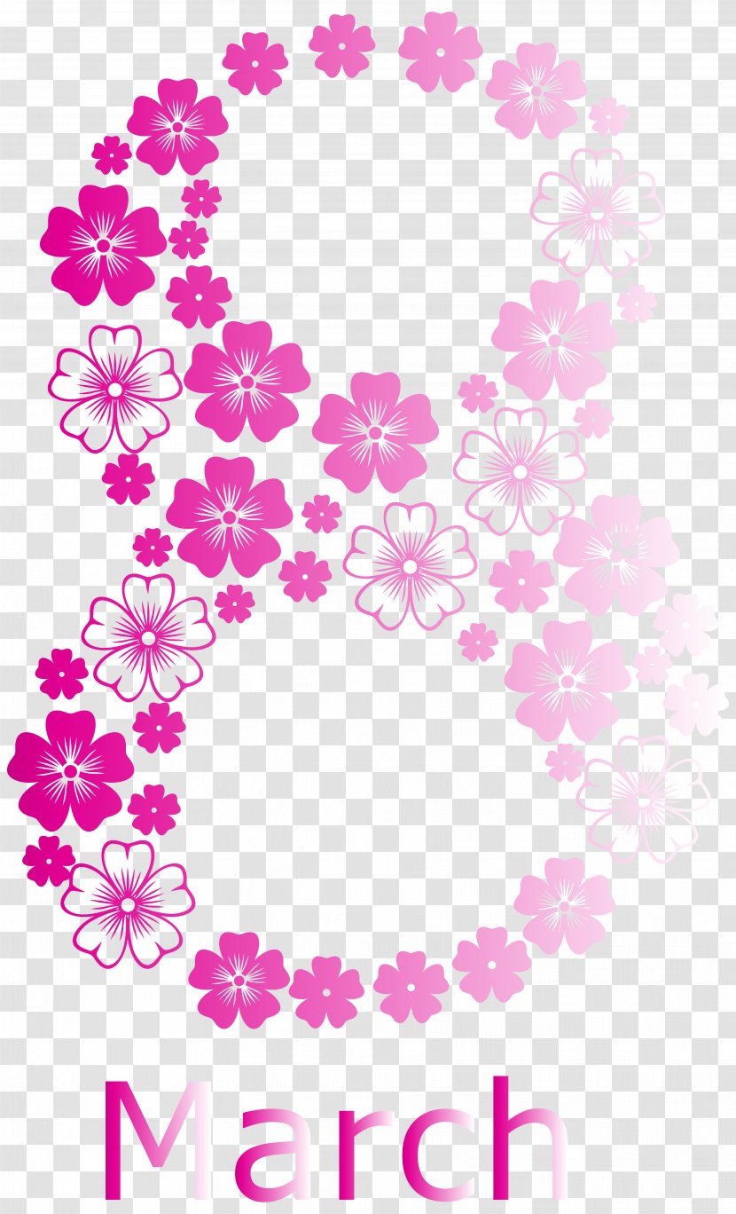 International Women's Day March 8 Clip Art - Pink Womens PNG Clipart Image Transparent PNG