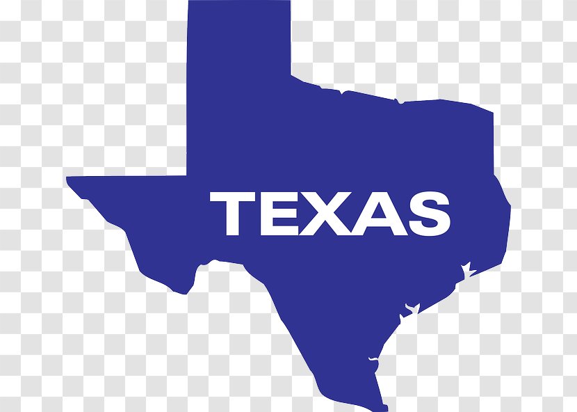 Texas Vector Map Clip Art - Blue - State Clipart Transparent PNG