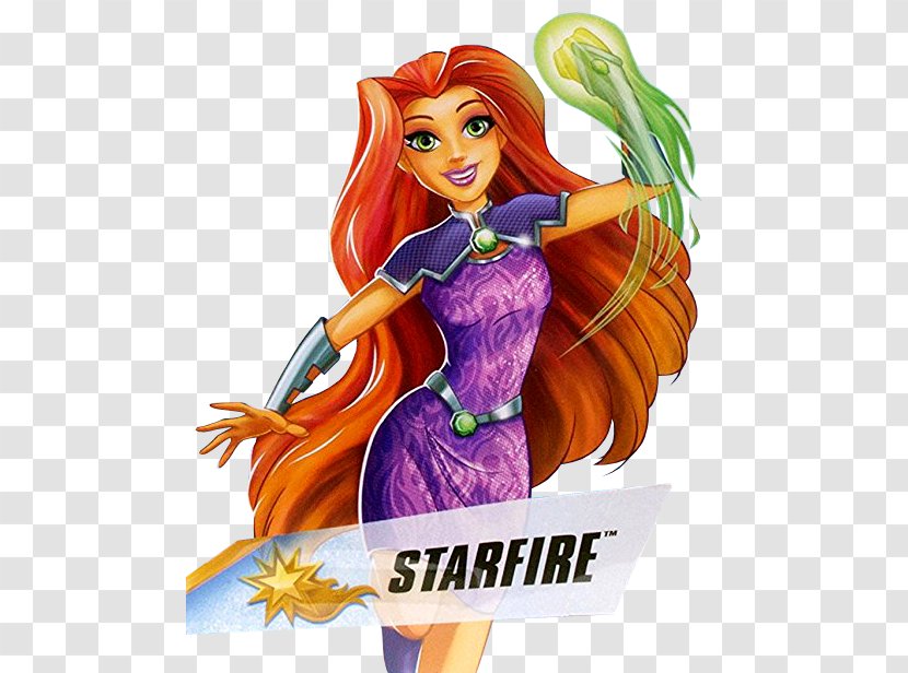 DC Super Hero Girls Starfire Batgirl Robin Superhero - Mythical Creature Transparent PNG