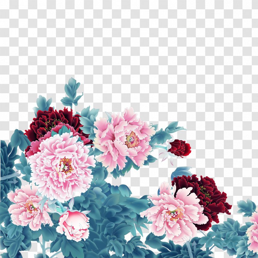 Paper Taobao Tmall Wallpaper - Floristry - Peony Transparent PNG