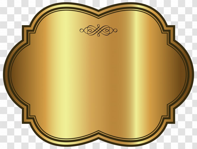 Template Clip Art - Label - Golden Luxury Clipart Image Transparent PNG