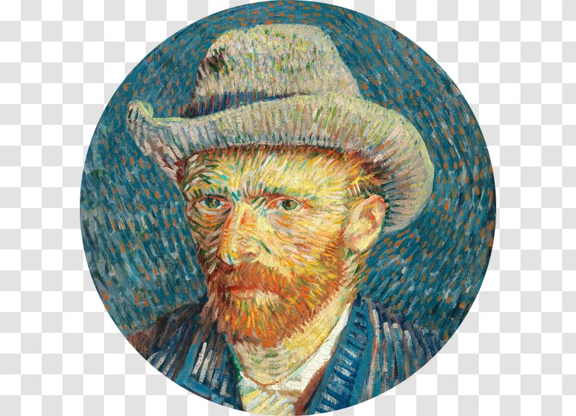 Van Gogh Museum Self-portrait Self-Portrait With Grey Felt Hat A Straw The Starry Night - Painting Transparent PNG