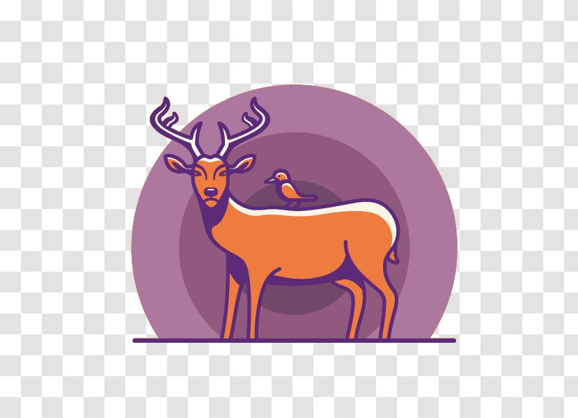 Reindeer Illustration - Deer Transparent PNG