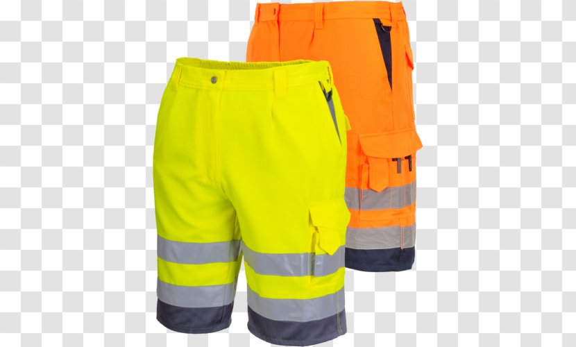T-shirt Trunks Yellow Bermuda Shorts High-visibility Clothing Transparent PNG