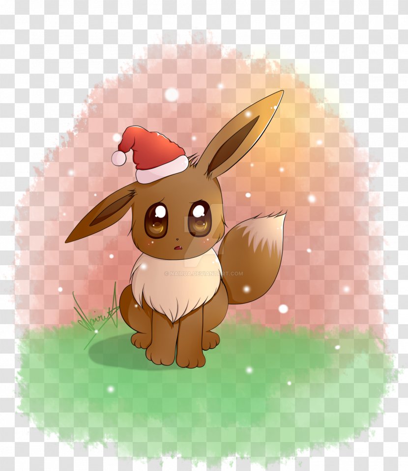 Eevee Christmas Vaporeon Umbreon Rabbit - Drawing Transparent PNG