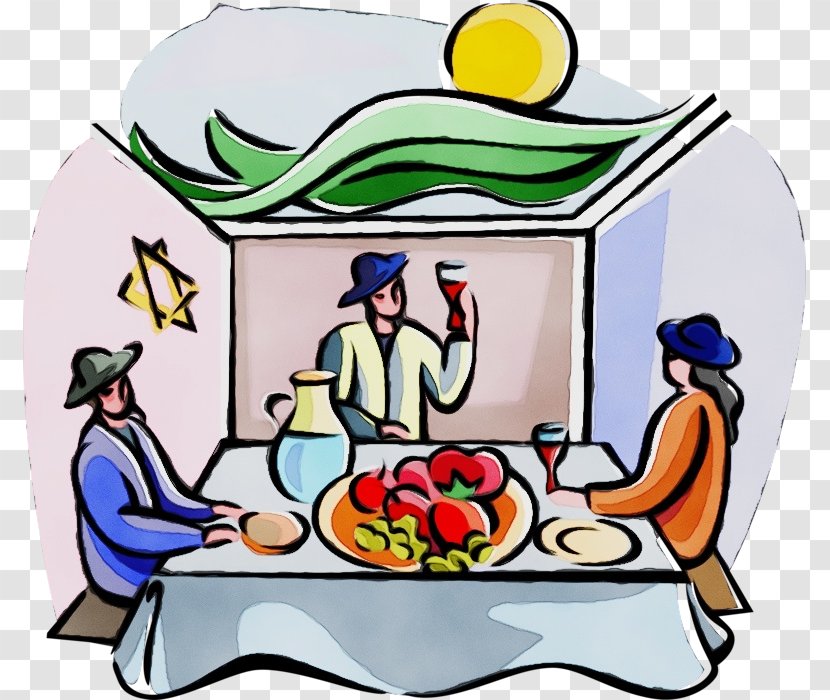 Watercolor Cartoon - Nativity Scene Meal Transparent PNG