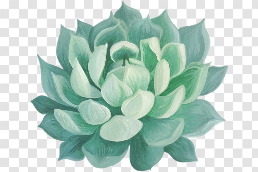 Succulent Plant Paper Drawing Watercolor Painting - Pillow Transparent PNG