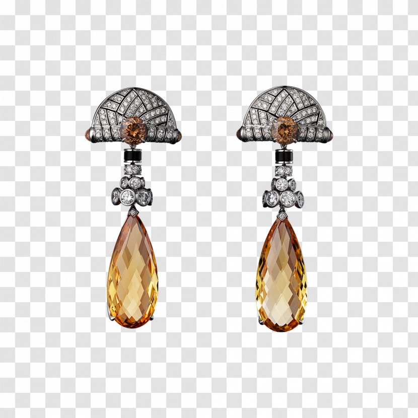 Earring Gemstone Jewellery Cartier Topaz - Colored Gold Transparent PNG