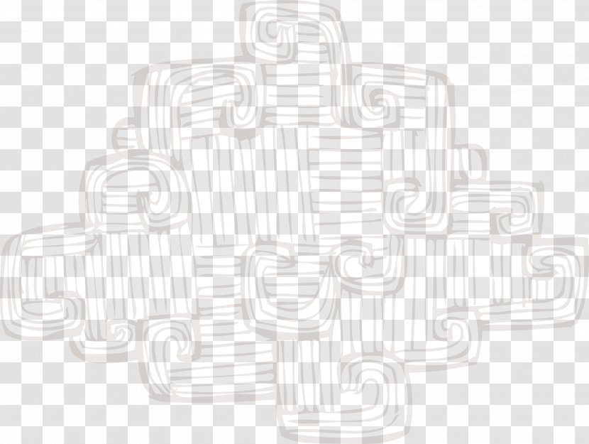 Vector Line Drawing Decorative Decoration Clouds - Monochrome Photography - Symmetry Transparent PNG