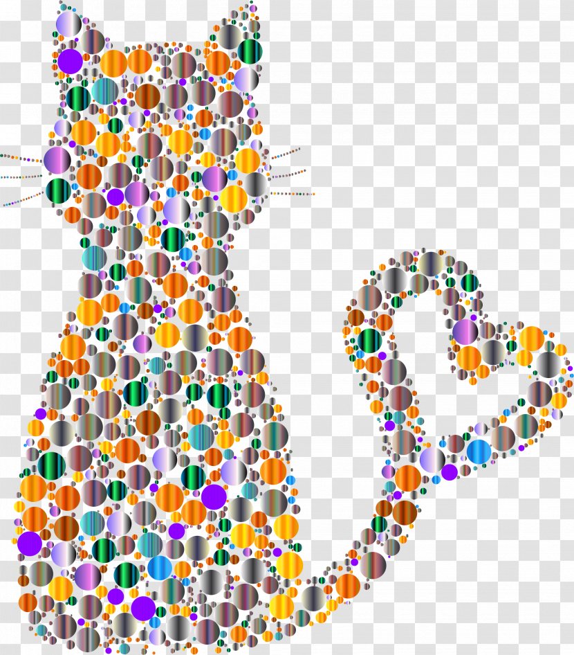 Cat Felidae Clip Art - Point - Colored Confetti Transparent PNG