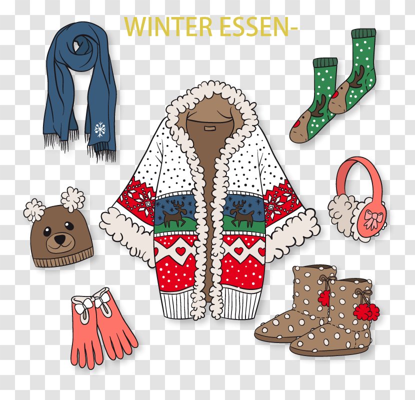 Winter Clothing Euclidean Vector - Essential Elements Of Transparent PNG