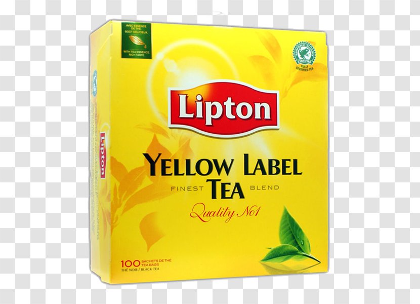 Green Tea Assam Lipton Bag - Drink - Yellow Transparent PNG
