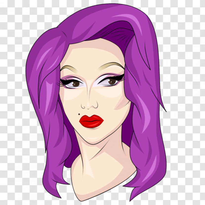 RuPaul's Drag Race - Watercolor - Season 7 Queen Nose LipViolet Chachki Transparent PNG