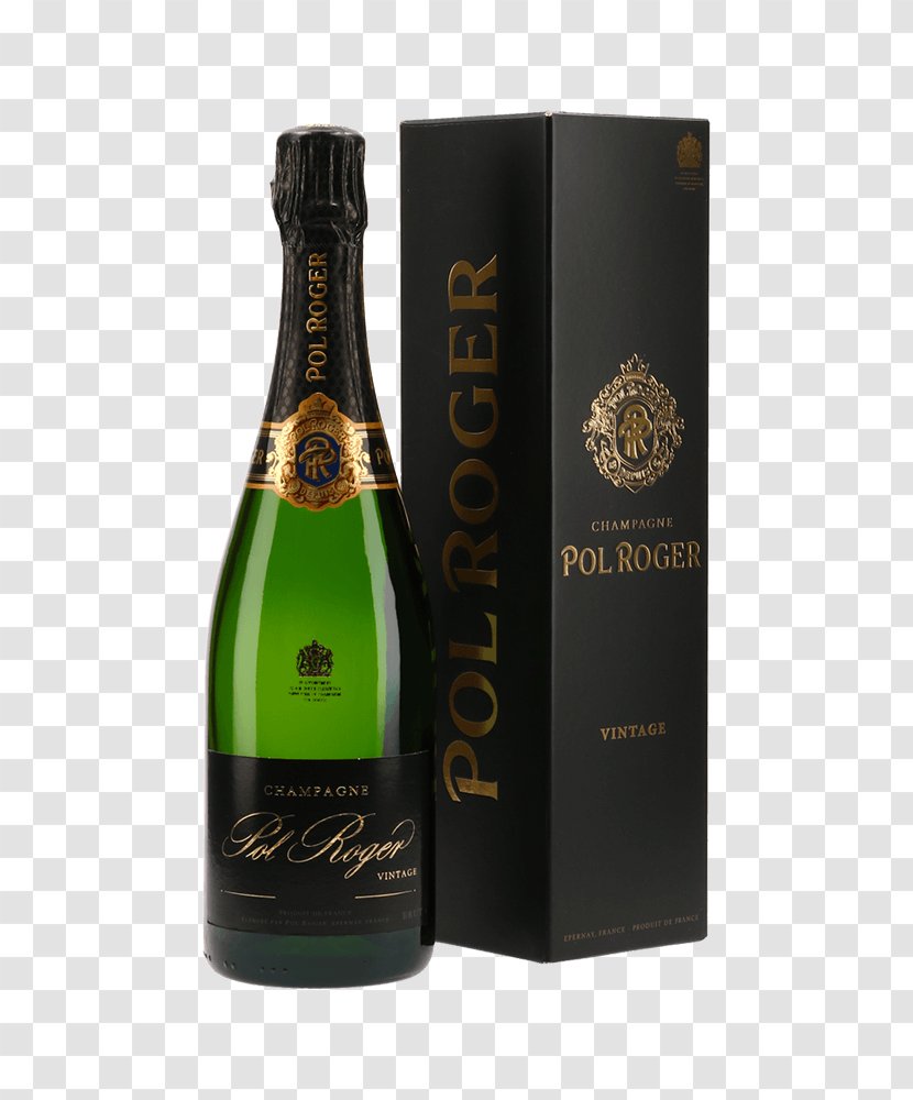 Champagne Wine Pol Roger Millesima Bottle Transparent PNG