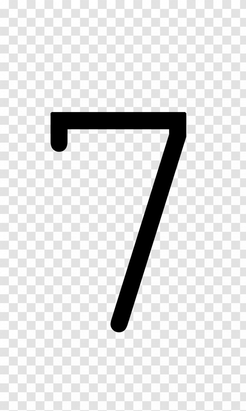 Line Triangle - Black And White - Number 7 Transparent PNG