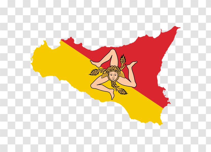 Flag Of Sicily Trinacria Sticker Sicilian Cuisine - Fictional Character - Decal Transparent PNG