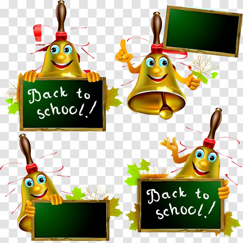 School Bell Illustration - Yellow - Christmas Bells Collection Transparent PNG